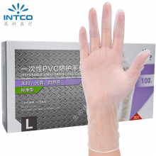 英科医疗一次性手套 透明防水PVC手套L码