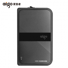 爱国者（aigo）移动硬盘HD816 高速USB3.0 机线一体 多功能无线移动硬盘 抗震防摔硬盘 1TB
