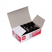 得力（deli） 盒装多色长尾夹 经济版9546黑色15mm(12只/桶)