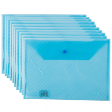 广博A6320KA  透明文件袋20只装A4 蓝色