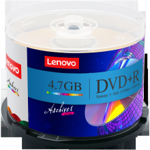 联想（Lenovo）DVD刻录盘 光盘 空白光盘 4.7G 16速 D5 办公档案系类 档案系类 DVD+R 50片桶装