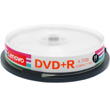 聯想（Lenovo）DVD+R 光盤/刻錄盤 16速4.7GB 辦公系列 桶裝10片 空白光盤