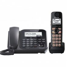 松下（Panasonic）数字办公家用无绳电话机 信号增强 子母机大按键 KX-TG4771B 一拖一