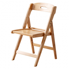 折叠椅子便携靠背椅折叠凳子简易折叠餐椅大人实木小椅子 折叠椅（原色）