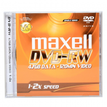 麦克赛尔DVD-RW光盘 刻录光盘 光碟 可擦写空白光盘 2速4.7G单片装