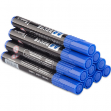 广博 H8821D 记号笔速干黑板笔 3.0mm 蓝色记号笔  10支装