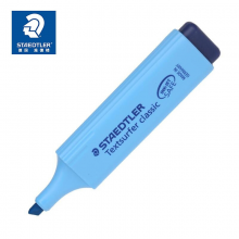 施德楼（STAEDTLER）荧光笔办公记号笔高光笔划重点标记笔 364-3蓝色单支装