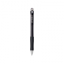 三菱（Uni）M5-100活动铅笔 0.5mm学生自动铅笔橡胶手握透明彩色杆带橡皮可擦笔 黑色