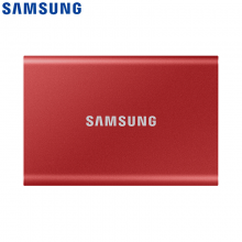 三星（SAMSUNG) 500GB Type-c移动硬盘 固态PSSD 超极速NVMe高速传输1050MB/秒 T7 火星红MU-PC500R