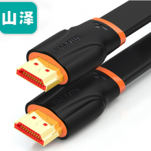 山泽 CB50 HDMI延长线1.4版2K*4K数字高清线 橙黑5米 扁平线 