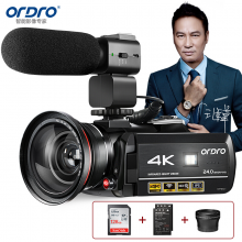 欧达（ORDRO）AC3高清4K摄像机数码DV专业数字摄录一体机夜视30倍变焦6轴增强防抖APP家用旅游直播 