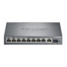TP-LINK TL-SG2210PT千兆10口云管理PoE交换机8口供电光口大功率端口汇聚网络监控