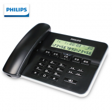 飞利浦（PHILIPS） CORD218 电话机座机 固定电话 办公家用 来电显示 双插孔 黑色