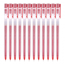 晨光(M&G)文具0.5mm红色中性笔 巨能写大容量签字笔 笔杆笔芯一体化水笔 12支/盒AGPY5501