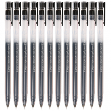 晨光(M&G)文具0.5mm黑色中性笔 巨能写大容量签字笔 笔杆笔芯一体化水笔 12支/盒AGPY5501