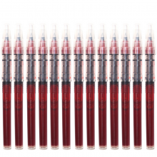 白雪(snowhite)R38直液式走珠笔替芯0.38大容量笔芯x系列通用墨囊子弹型红色20支