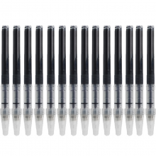 白雪(snowhite)N38直液式走珠笔替芯0.38大容量笔芯x系列通用墨囊针管型黑色20支