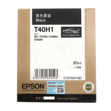 爱普生EPSON 墨盒 适用T3180N大幅面照片打印机T40G/T40H 青色 黑色