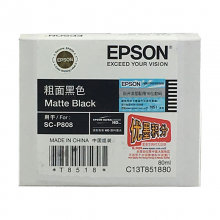 爱普生T8517LBK 淡黑色墨盒CS13T851180 P808打印机墨盒