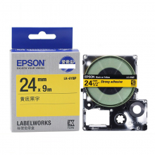 爱普生（EPSON）LK-6YBP 标签机色带 24mm 黄底黑字 (适用LW-600P/LW-700/LW-1000P/LW-Z700/LW-Z900机型)