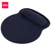 得力(deli)舒适记忆棉腕托鼠标垫 办公游戏鼠标垫 黑色2225（1个装）