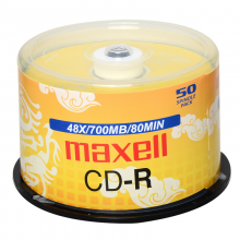 麦克赛尔CD-R光盘  48速700M 盘桶装50片