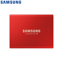 三星T5 金属红 1TB 便携加密SSD移动固态硬盘