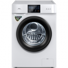 TCL 10公斤变频滚筒洗衣机家用全自动一级能效节能小型纤薄洗脱水一体带甩干G100V100-D 滚筒洗衣机