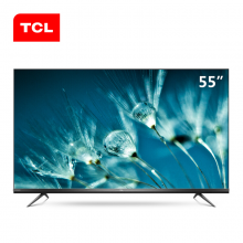 TCL电视 55V6E 55英寸 4K超清 护眼防蓝光 超薄金属全面屏 2+16GB 远场语音 液晶智能平板电视机