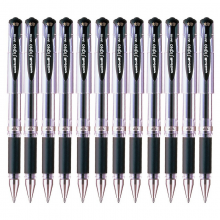 三菱（UNI）签字笔UM-153啫喱笔1.0mm防水中性笔12支装 黑色
