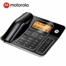 摩托罗拉 CT340C电话机座机 清晰免提 大屏幕 大按键 钢琴烤漆  (黑色)