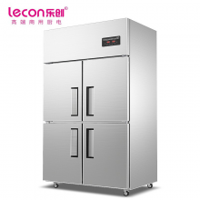 乐创 (lecon)商用四门冰柜 立式厨房髙身雪冷藏冷冻保鲜高柜 双压缩机冰箱 全冷藏LC-J-SM01
