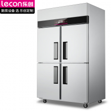 樂創（lecon）四門商用冰柜立式后廚房冷藏冷凍雙溫LC-J-YDG04S