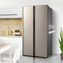 美的BCD-541WKPZM(E) 541升对开门冰箱 变频一级能效风冷无霜智能双开门冰箱