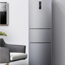 美的BCD-215WTPM(E) 215升三门冰箱 变频净味冰箱风冷无霜家用小型电冰箱  银色