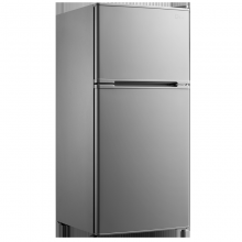 美的BCD-112CMB 112升双门小冰箱 客厅小型迷你家用电冰箱 浅灰色