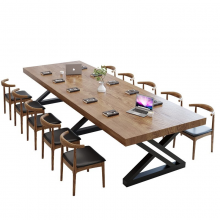 暖宏实木会议桌长桌 长条工作台150*100*75板厚5公分