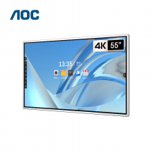 AOC会议平板55英寸视频会议一体机4K电子白板教学一体机智慧黑板时尚版55T12S-F