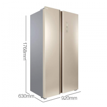 TCL BCD-499WEF1 499升 风冷无霜对开门双开门电冰箱 隐形电脑控温 纤薄机身(流光金) 