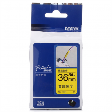 兄弟TZe-FX661 36mm线缆黄底黑字标签色带(适用9500/9700/9800/3600)