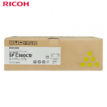 理光（Ricoh）SP C360C 黄色墨粉盒1支装 适用于SP C360DNw/C360SFNw