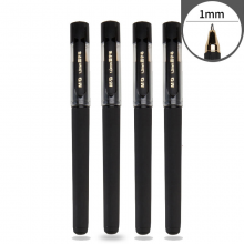 晨光文具 金黑大容量加粗大笔画水笔签字笔 1.0MM AGPA2502 12支/盒 黑色