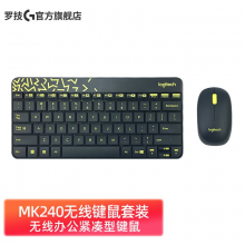 罗技（Logitech） MK240 NANO无线键盘鼠标套装商务办公无线键鼠套装凑型键盘10米覆盖