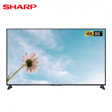 夏普（SHARP）86英寸 4K超高清 HDR智能 BT蓝牙 2+32G 智能语音 音乐电视 网络液晶平板电视 4T-C86E7CA