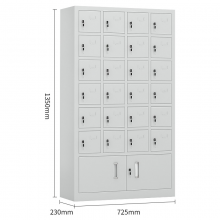 手机存放柜柜带锁保管柜工厂钢制手机柜 无外门24门铁门存放柜