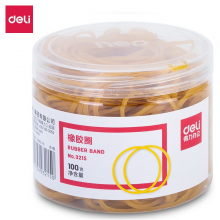 得力（deli）3215(100g筒装)橡皮筋  财务牛皮筋 30克 