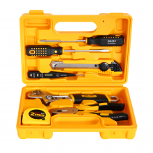得力3700多用途组合工具箱五金工具箱工具箱套装家用工具箱(套) 黄色