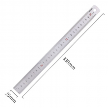 得力(deli)100cm不锈钢直尺 测量绘图刻度尺子 带公式换算表 办公用品 8460