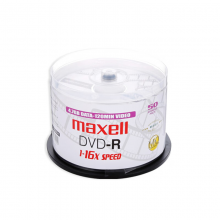 麦克赛尔（maxell）DVD-R光盘 空白刻录光盘16速4.7G 影音系列桶装50片