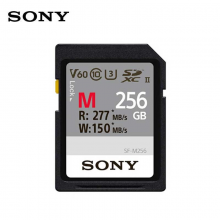 索尼（SONY）SF-M256/T2 CN（256G SD）内存卡 UHS-II型微单存储卡 277M/s V60 相机 摄像机高速储存卡